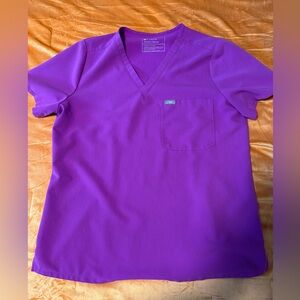 Figs Catarina top purple jolt L